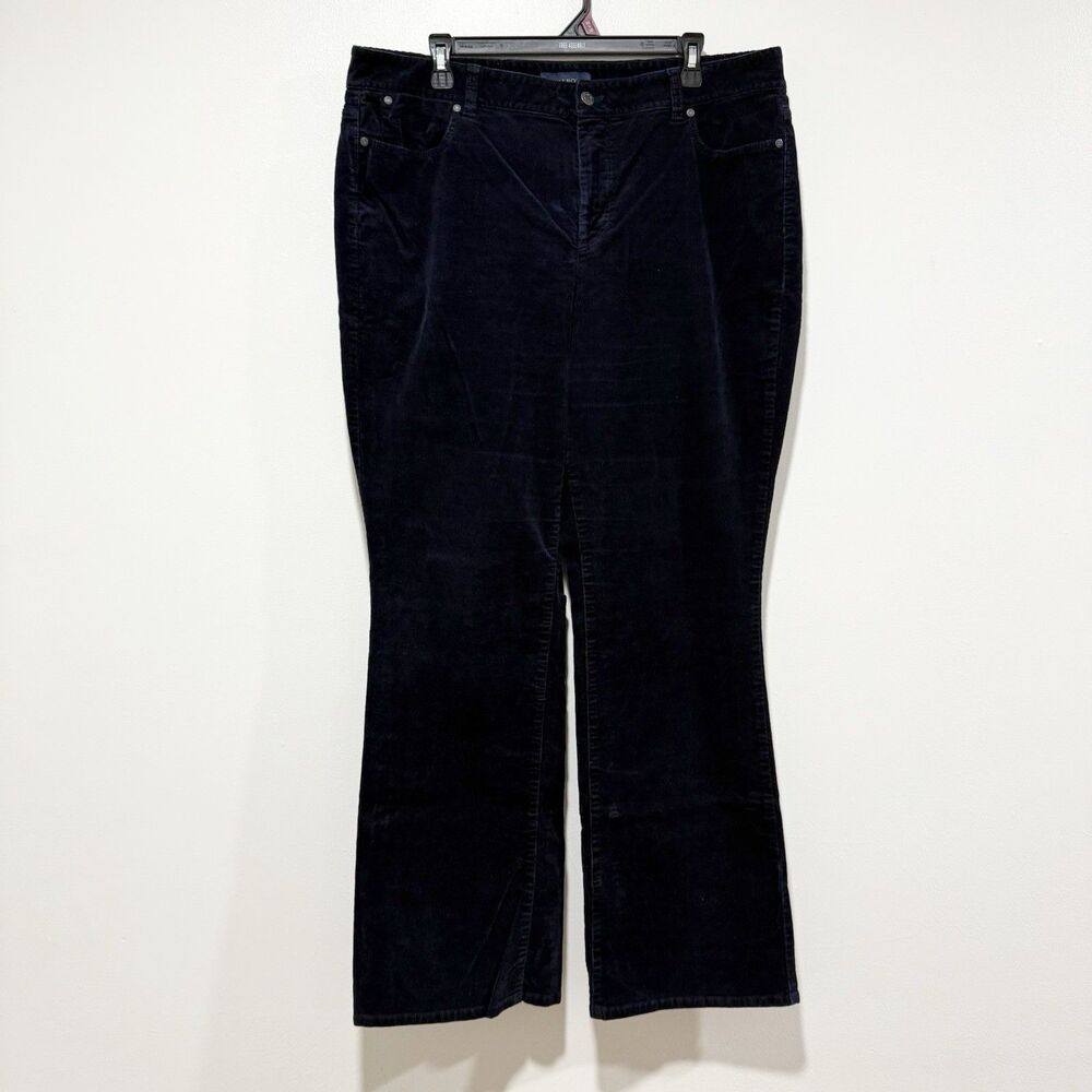 Talbots Corduroy Jeggings Pants Womens 18 Navy Blue Preppy Minimalist Pockets